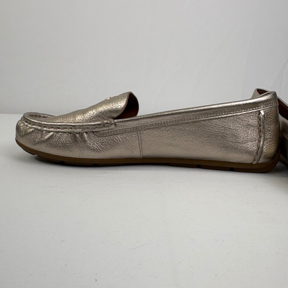Coach Marley Driver Metallic Champagne Gold Leather Loafers G5200 Womens 10B - Picture 8 of 12